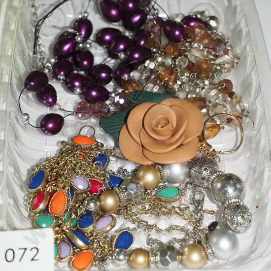 tray of costume jewellery