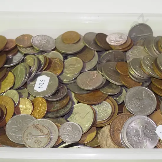 tray of coins