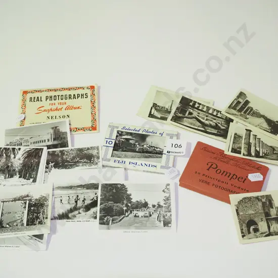various miniature postcards and photographs