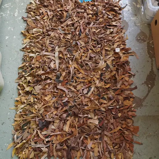 scrap leather floor mat L-1100 W-630