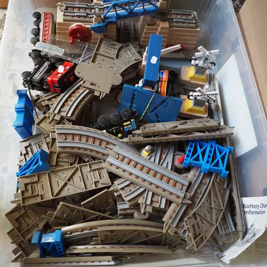storage container of childs train set