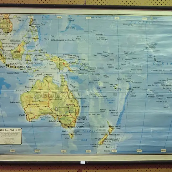 old school map - Pacific Ocean