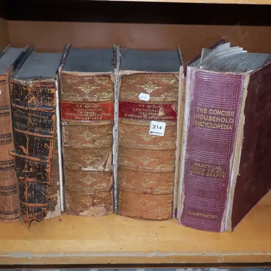 vintage leather cased books in poor condition