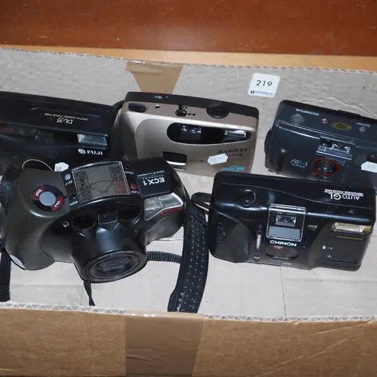 box of 35mm cameras