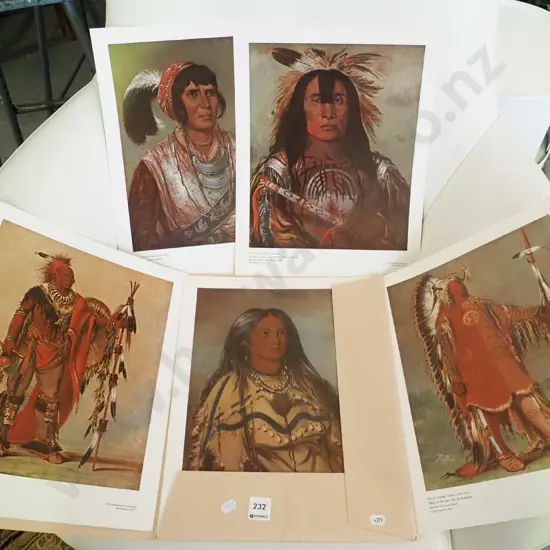 folio of unframed first nations prints