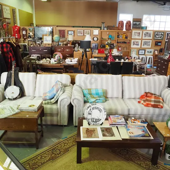 taupe and brown lounge suite 3 seater, 2 seater - good condition