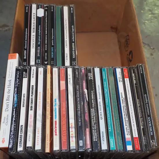 box of CDs