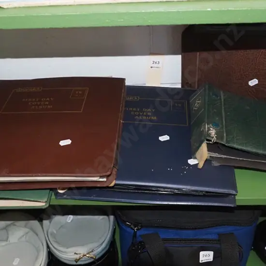 various stamp albums