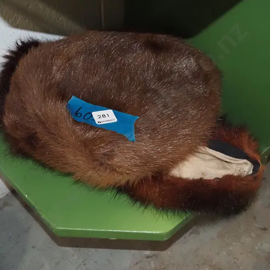 faux fur hat and stole