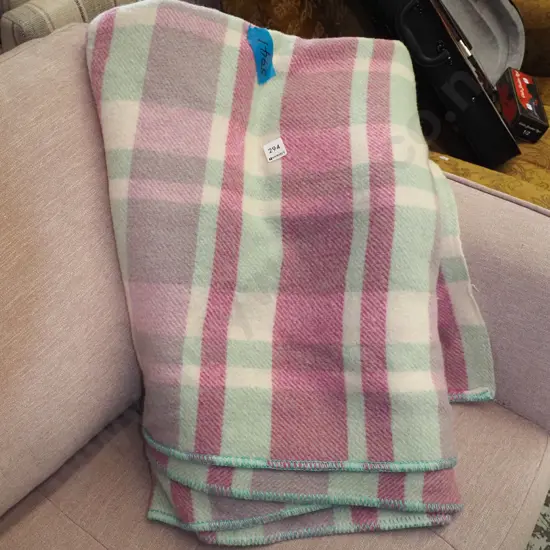 checked woollen blanket