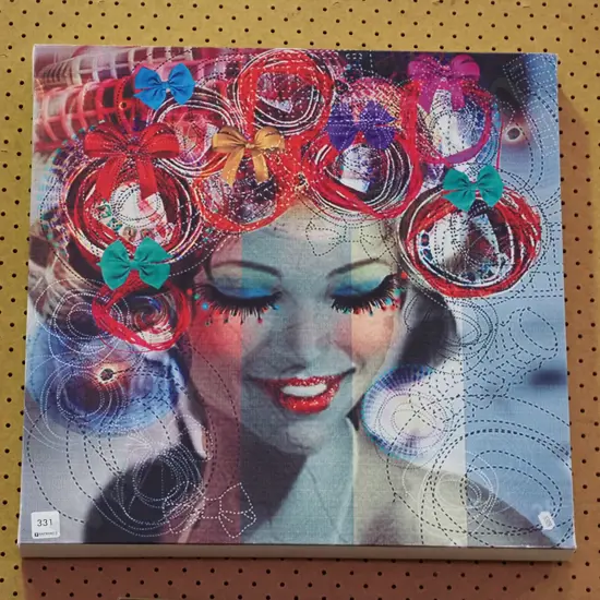 framed print on canvas - female portrait