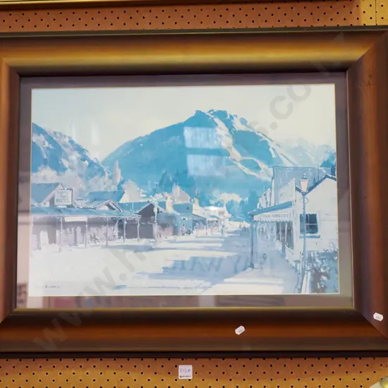 framed Peter Beadle print - faded