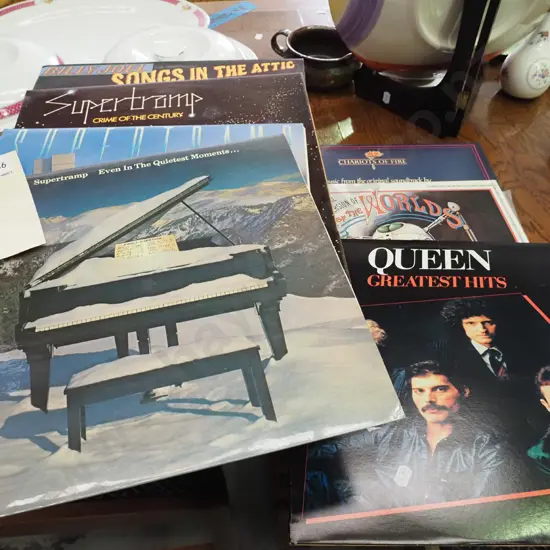 LP records - Queen, Supertramp, Billy Joel etc.