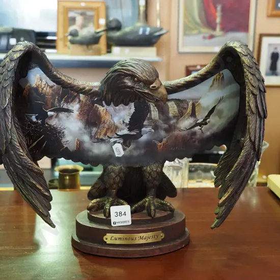 cast metal eagle figurine H-270
