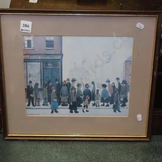 framed Lowry print