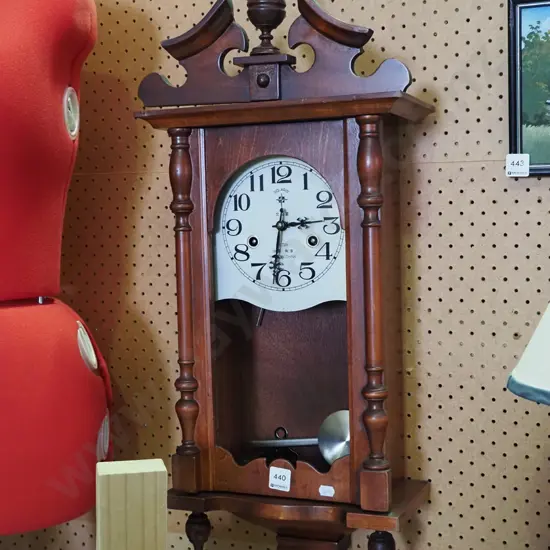 Chinese pendulum wall clock - no glass front