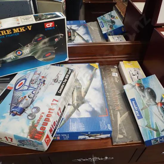 yet to be assembled model aircraft