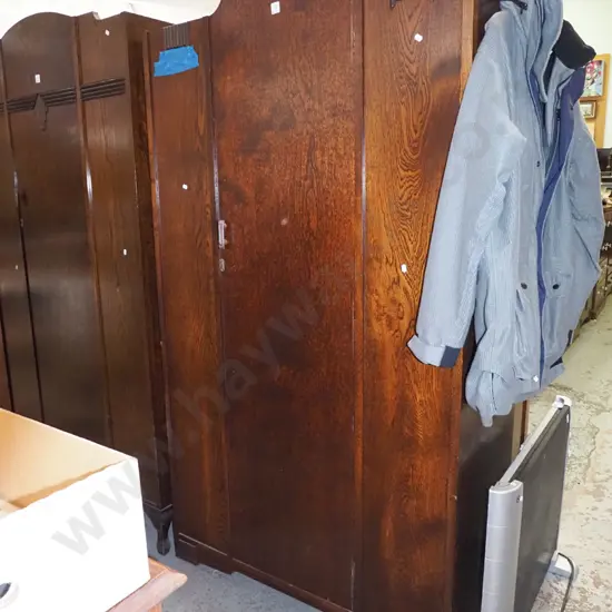 oak deco single drawer wardrobe H-1800 W-980 D-470