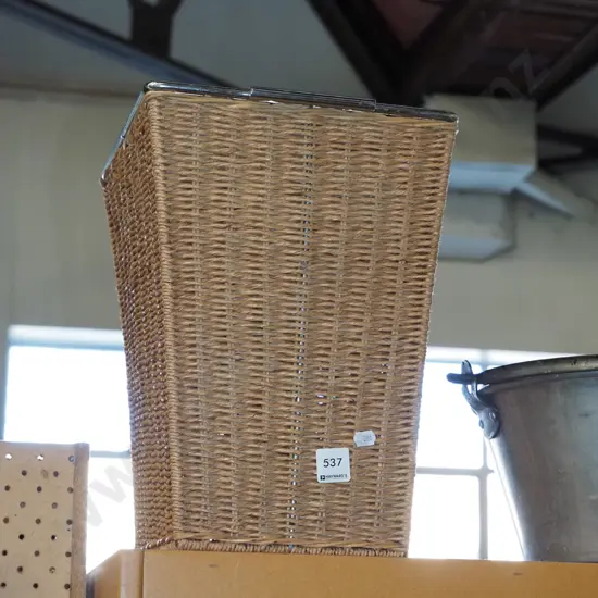 woven seagrass wastepaper basket
