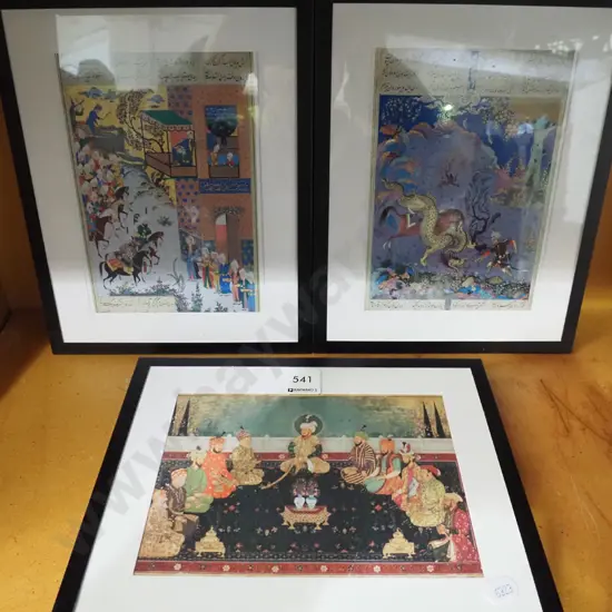 3x framed Persian prints