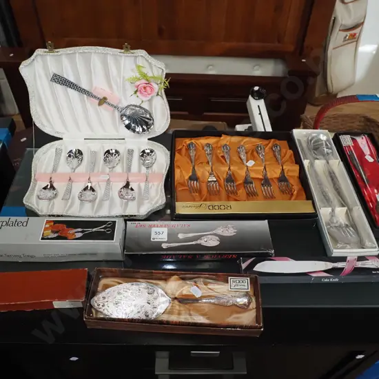 assorted plated cutlery