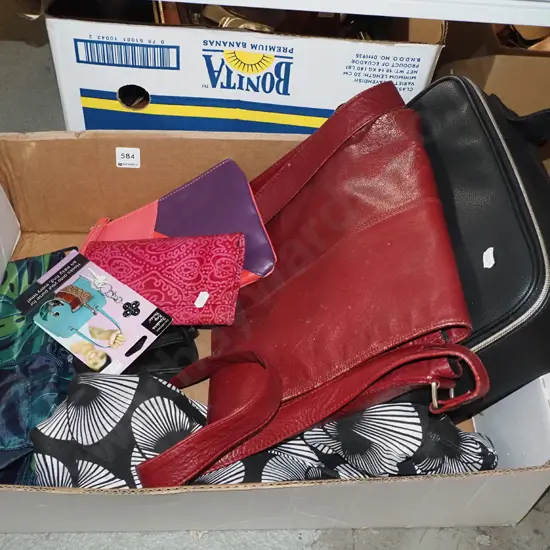 box; carry case, hand bags, wallets etc