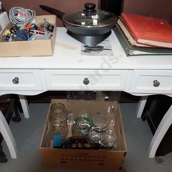 white painted 3 drawer hall table H-780 W-1000 D-410