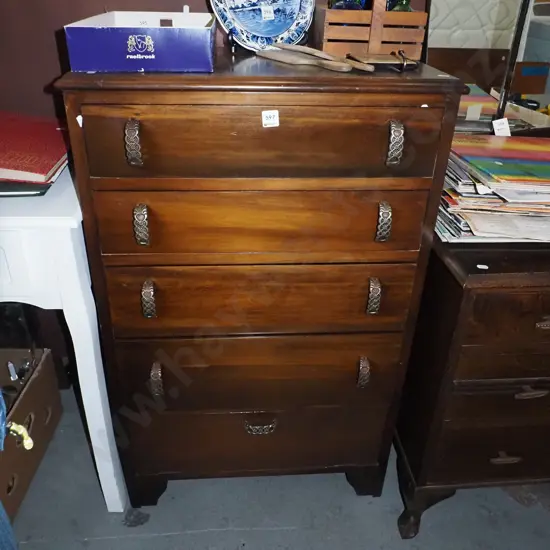 rimu 1 door 4 drawer chest H-1000 w-620