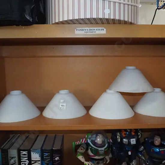 5x milk glass light shades
