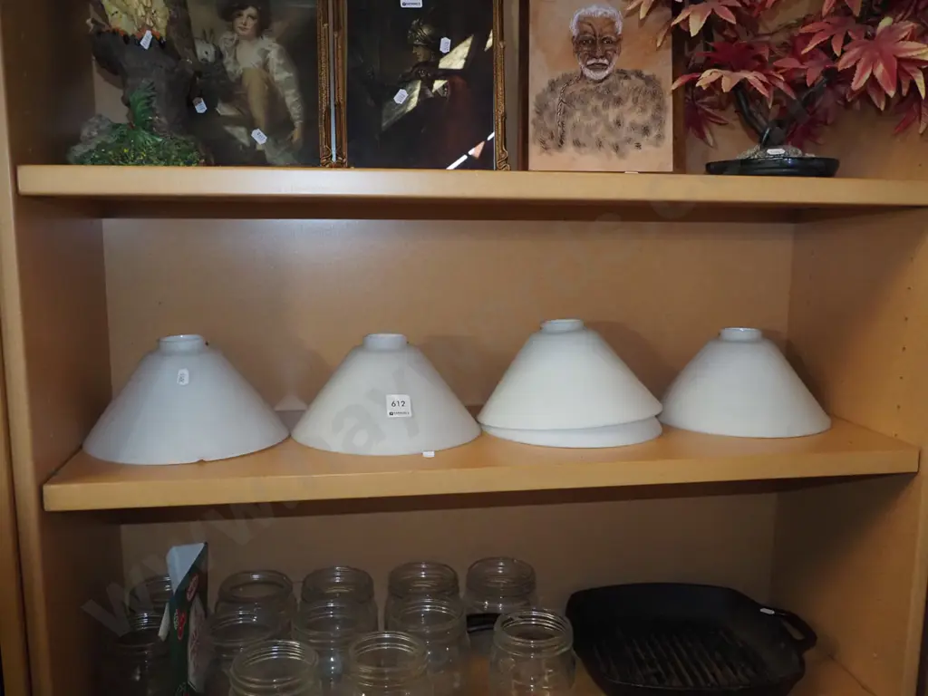 5 milk glass light shades Image 1++
