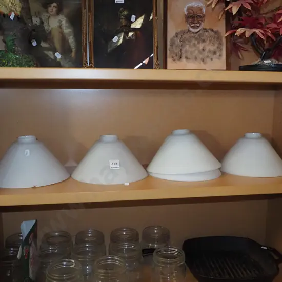 5 milk glass light shades