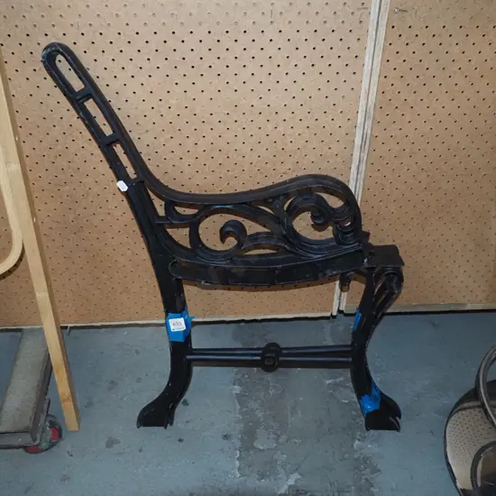small cast iron bench seat ends