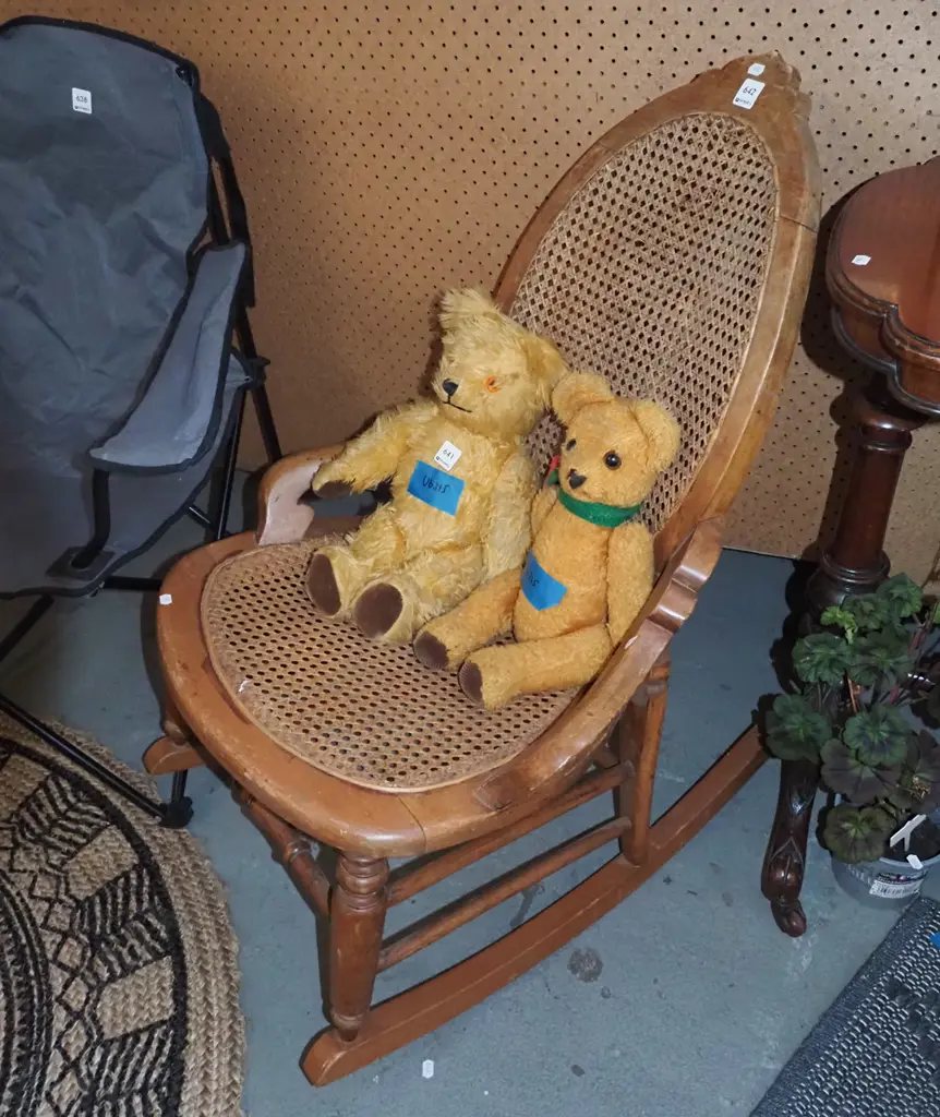 mahogany and bergere rockingchair Image 1++