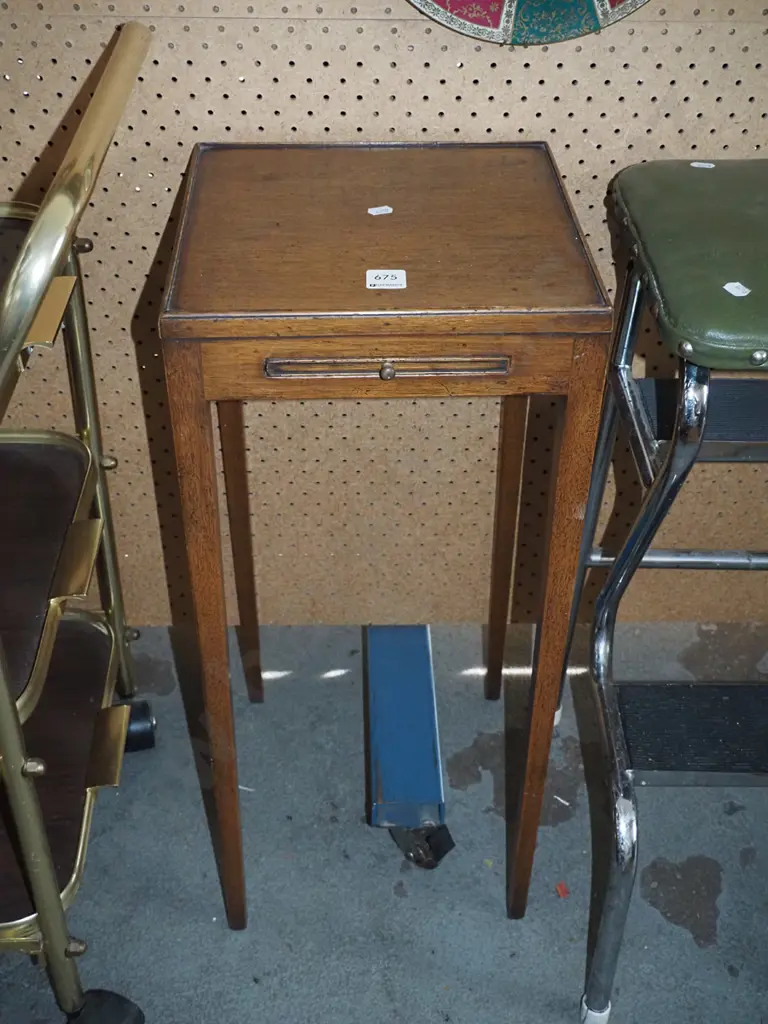 small telephone table/jardiniere stand with pull out shelf H-620 W-280 D-270 Image 1++