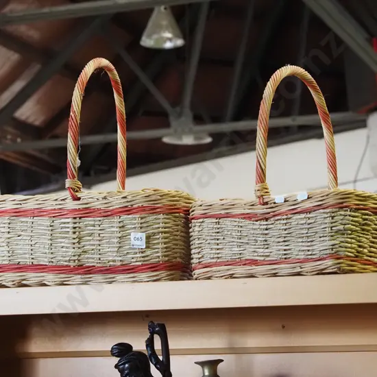 2x cane baskets