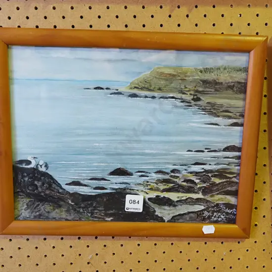framed acrylic - coastal scene