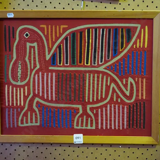 framed needlework - mythical creature