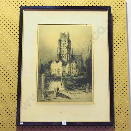 framed etching - cathedral