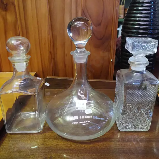 ships decanters, 2 other decanters