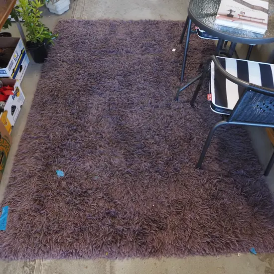 brown tufted acrylic floor mat L-2270 W-1540