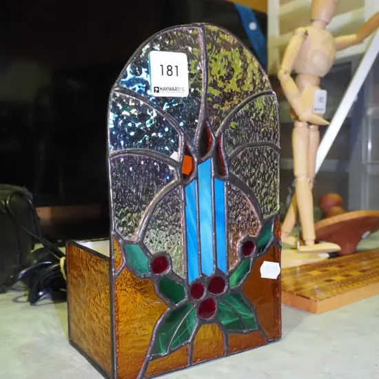 leadlight illuminated Christmas themed lamp H-210