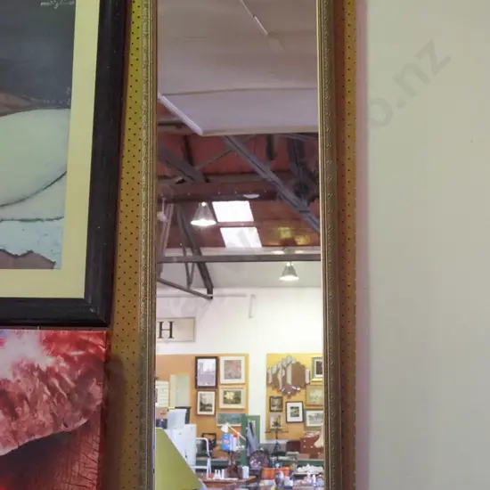 tall gilt framed wall mirror H-1400