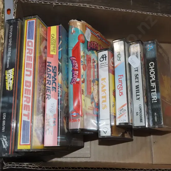 1980s Commodore games on tape cassette