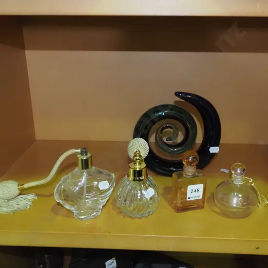 scent bottle, atomisers, small glass pottery sculpture