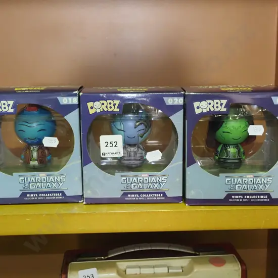 3x Dorbz Guardians of the Galaxy figurines
