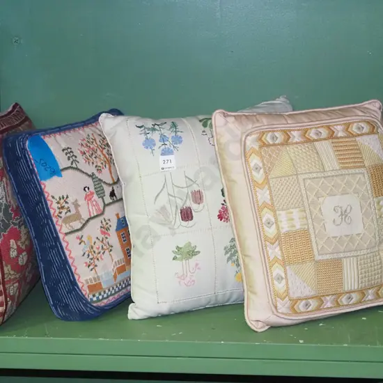 hand embroidered cushions