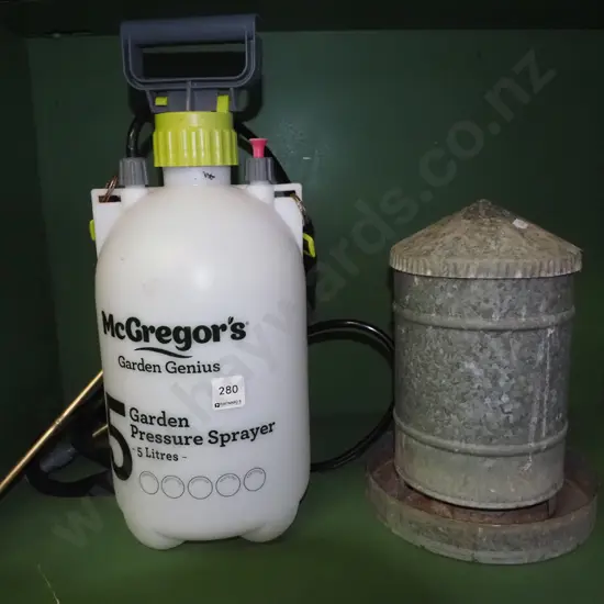 5L garden sprayer, chicken feeder