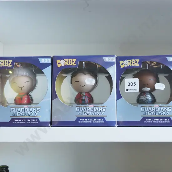 3x Dorbz Guardians of the Galaxy figurines