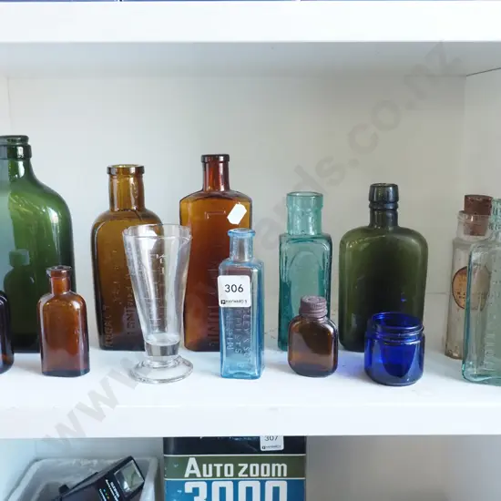 various chemist and other bottles
