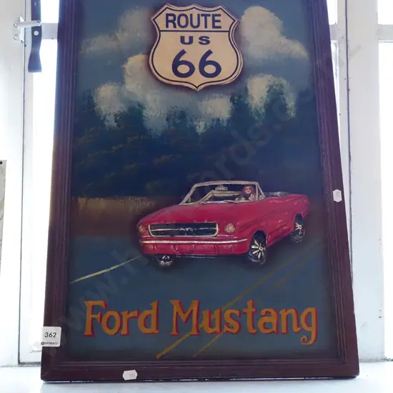3D Route 66 Ford Mustang artwork